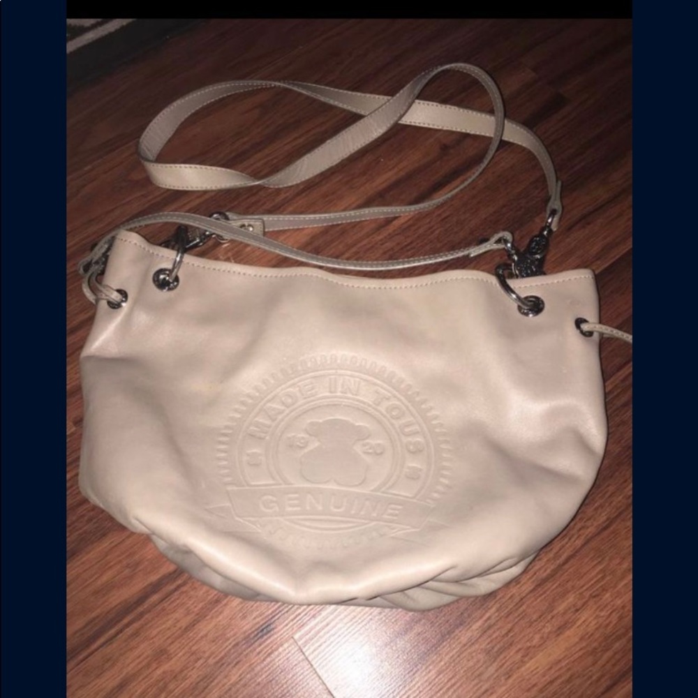 Tous leather crossbody purse beige